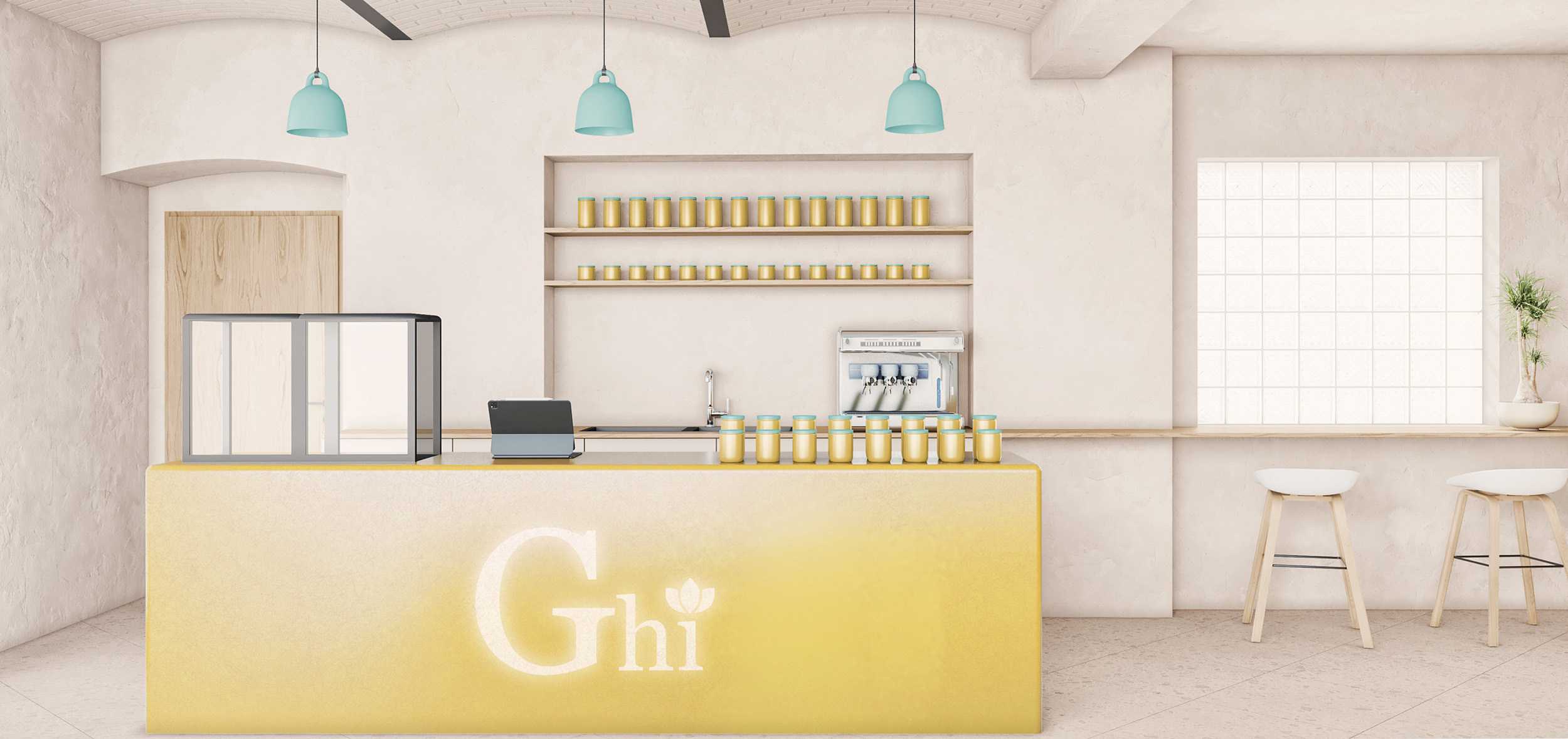 vizualizace interieru - bar Ghí